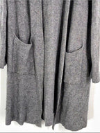 Cyrus Rib Knit Open Front Cardigan Gray