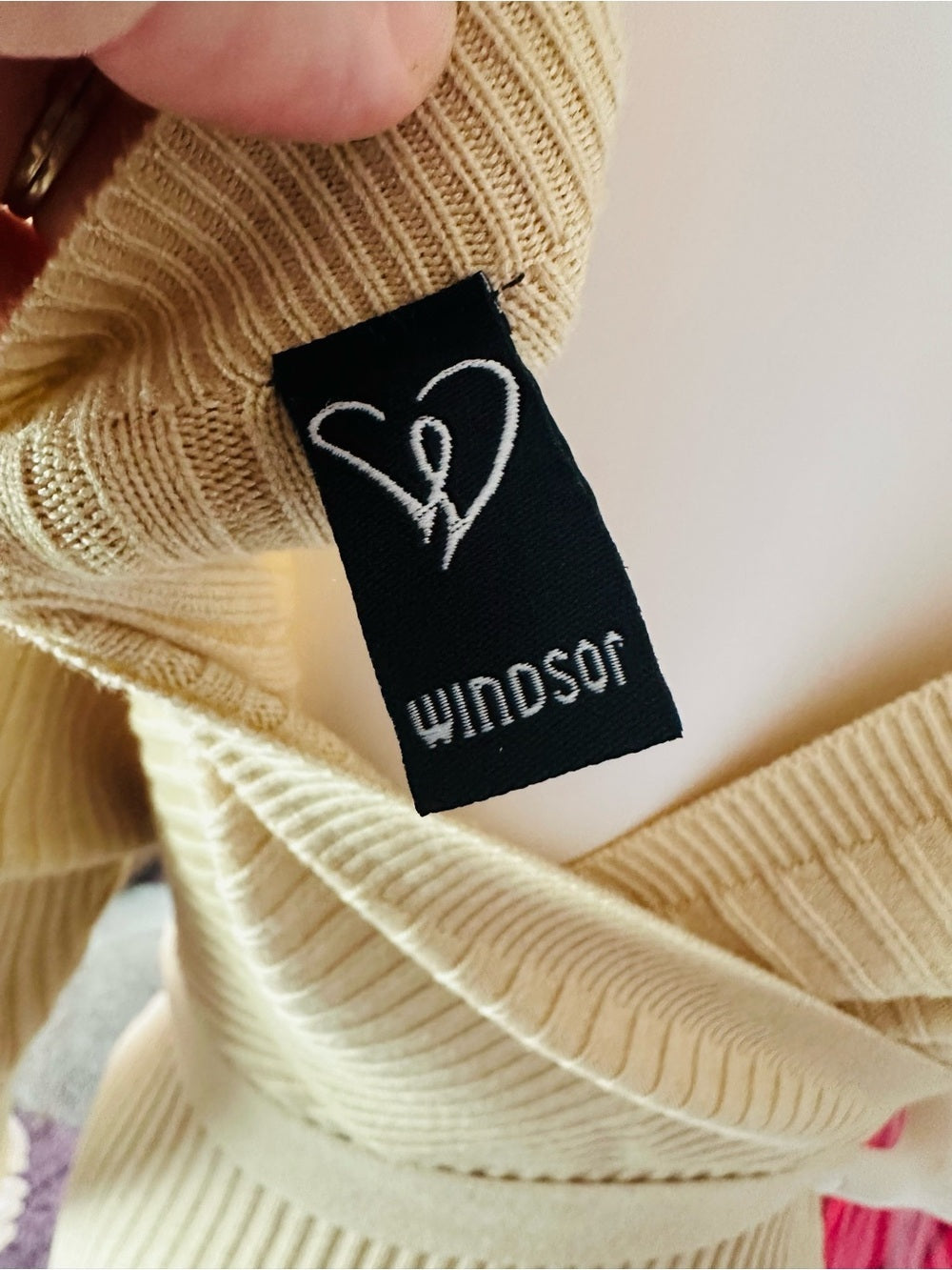 Windsor Tan Ribbed Knit Wrap Belted Sweater Mini Dress