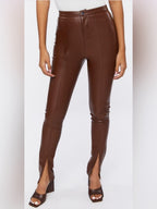 Forever 21 Faux Leather Split-Hem Pants
