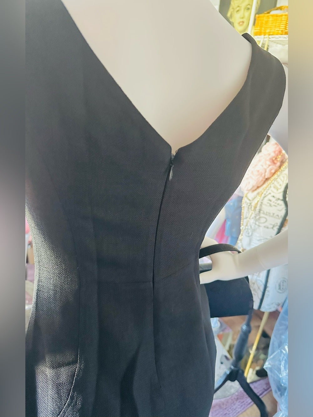 The Limited Black Sleeveless Midi Sheath Dress