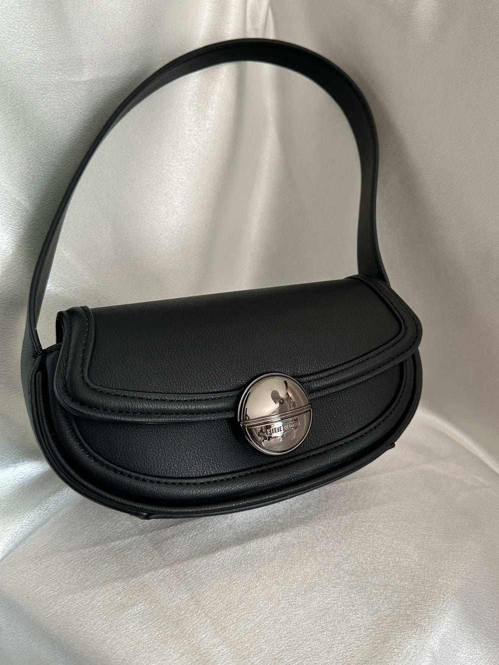 Steve Madden BBAY Black Baguette Shoulder Bag