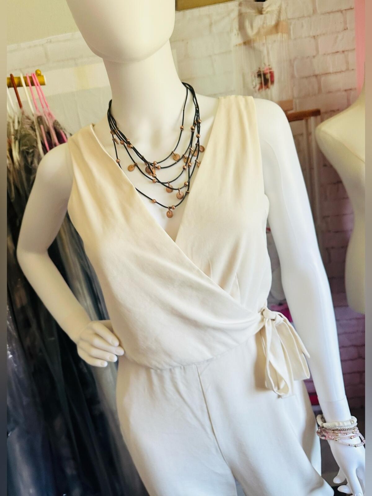 1.STATE Sleeveless Wrap Front Soft Twill Jumpsuit