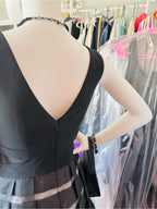 XSCAPE Black Fit & Flare Cocktail Dress
