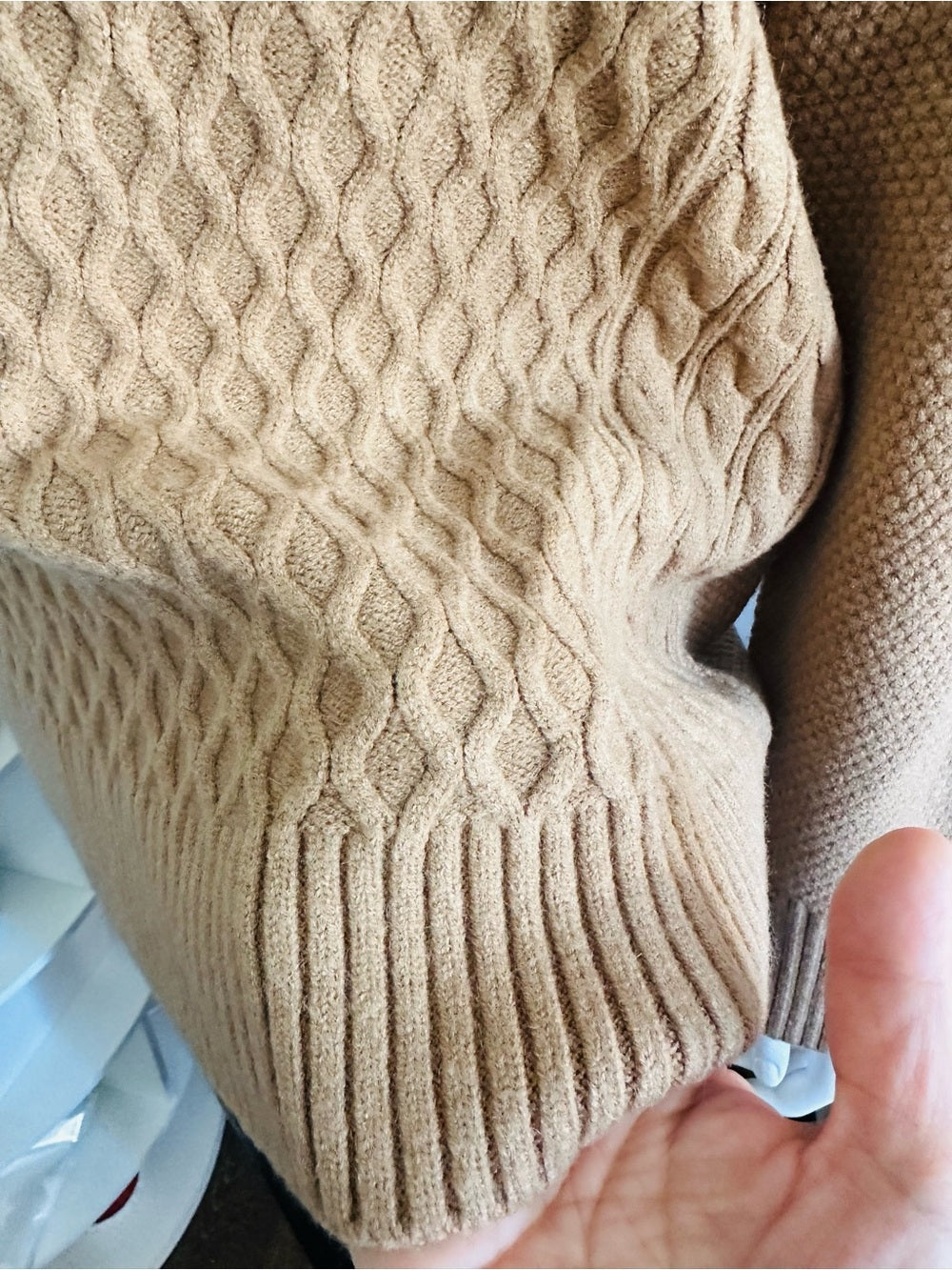 Elie Tahari Cable Knit Turtleneck Sweater