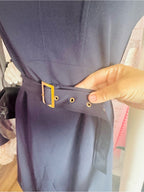 Nanette Lepore Navy Belted Fit & Flare Midi Dress