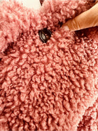 Topshop Blush Ami Borg Faux Fur Jacket