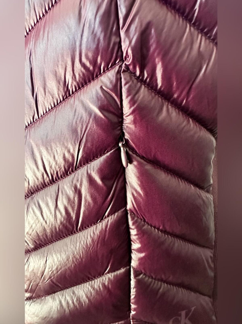 Calvin Klein Quilted Puffer Vest in Plum