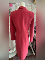 Vintage OSCAR Oscar de la Renta Pink Wool Blend Long Coat