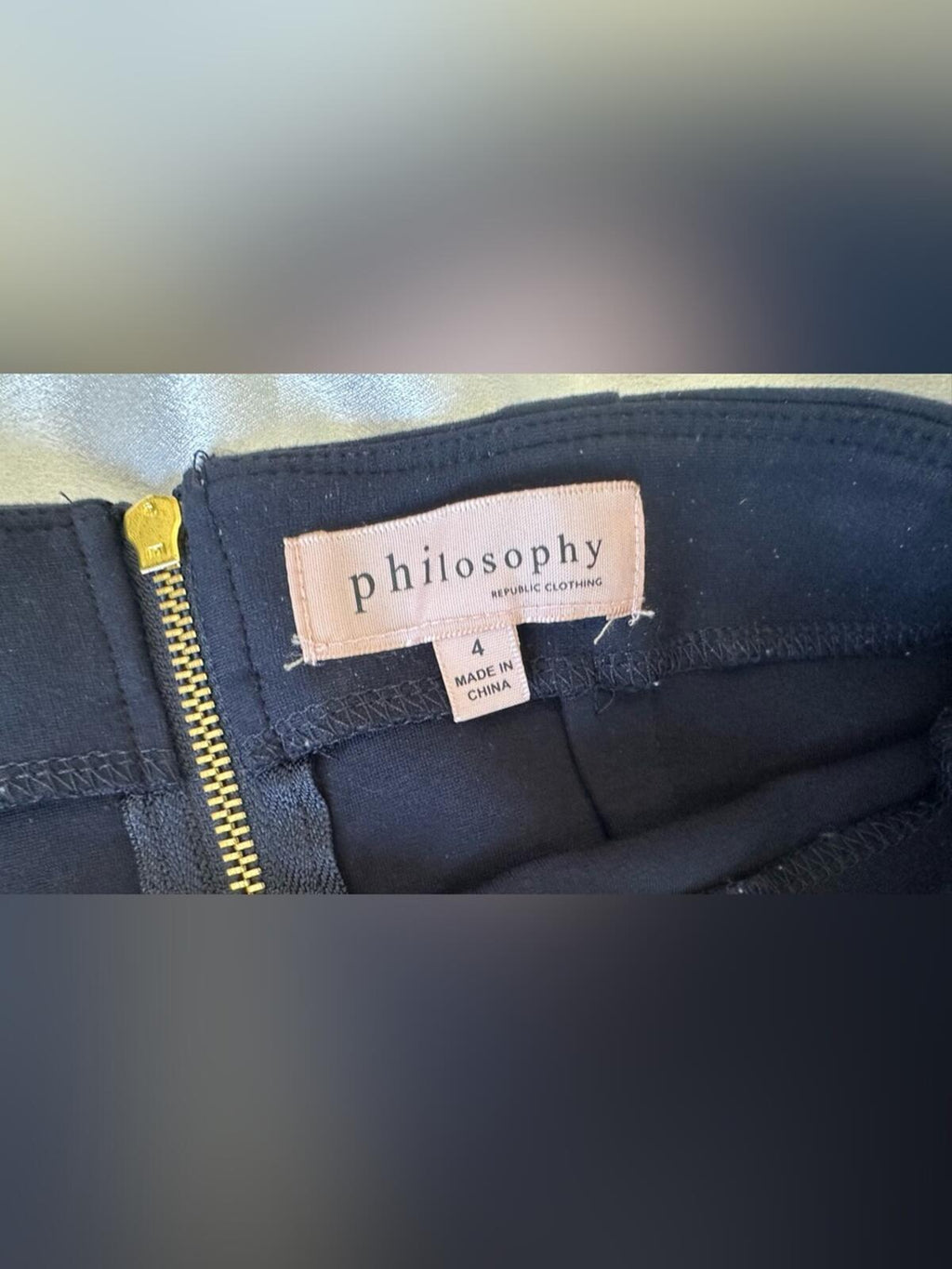 Philosophy Sleek Navy Blue Pencil Skirt