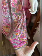 INC International Concepts Pink and Brown Paisley Midi Skirt