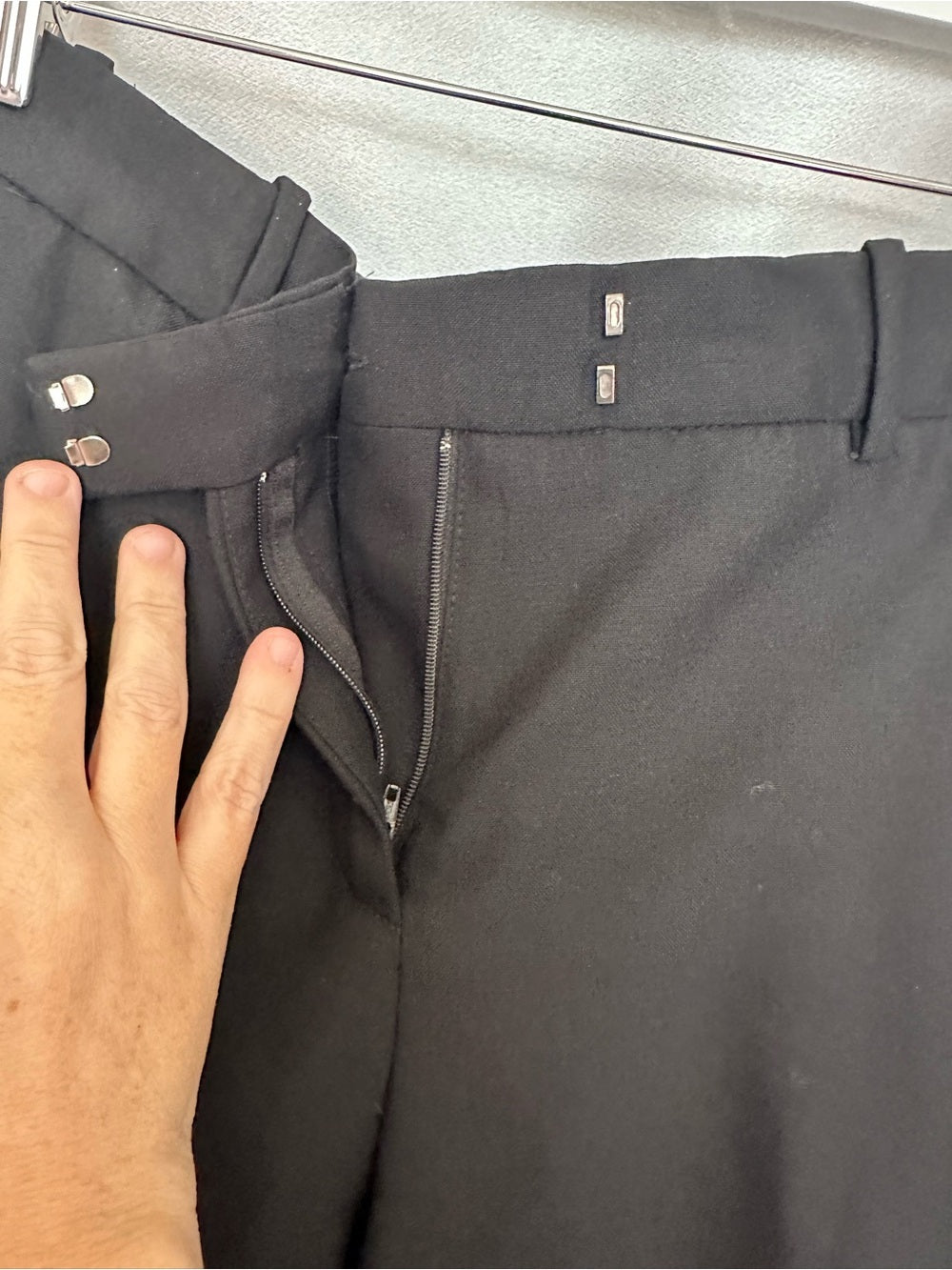 MNG Mango Black Tailored Straight Leg Dress Pants Trousers Size 6