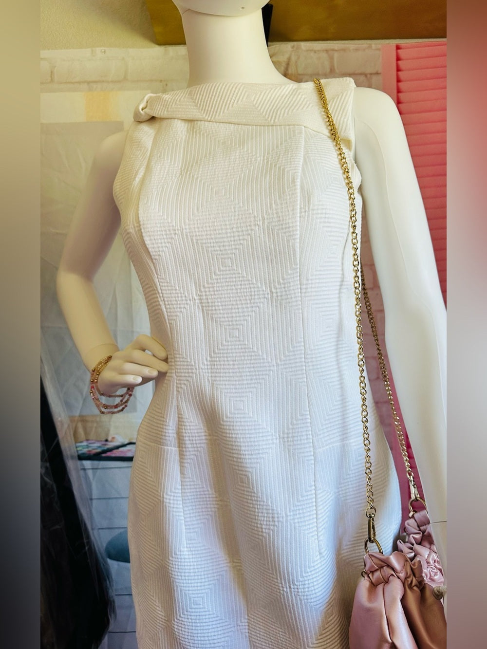 Anne Klein Textures Sleeveless Sheath Dress