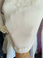 White Embroidered Sleeveless Layered Boho Blouse