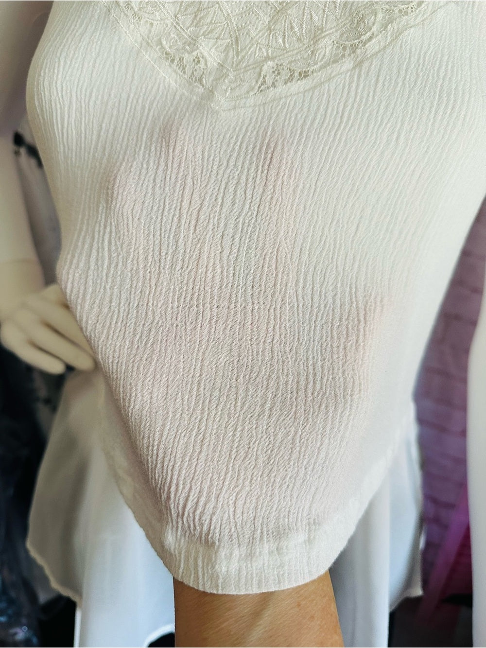 White Embroidered Sleeveless Layered Boho Blouse
