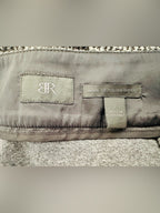 Banana Republic Italian Tweed Cotton Wool Pencil Skirt Black White