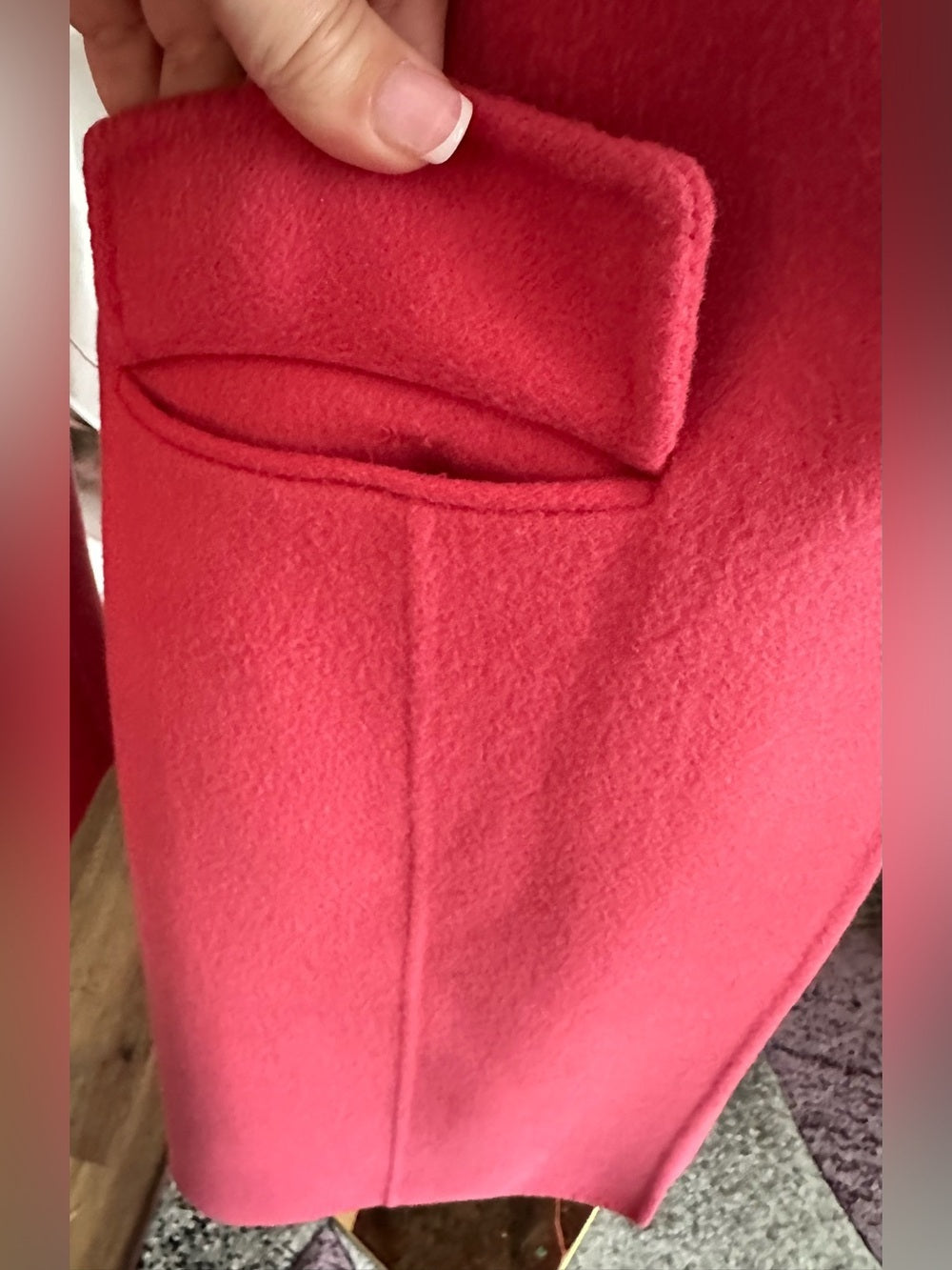 Vintage OSCAR Oscar de la Renta Pink Wool Blend Long Coat