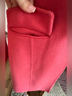 Vintage OSCAR Oscar de la Renta Pink Wool Blend Long Coat