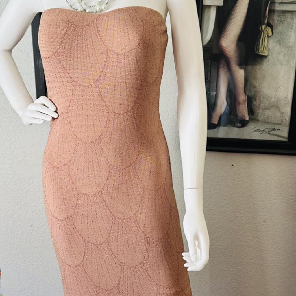 Windsor Dusty Rose Strapless Sequin Mermaid Gown