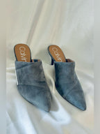Calvin Klein Grecia Suede Mule Heels