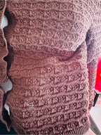 Madden NYC Crochet Cropped Cardigan Sweater