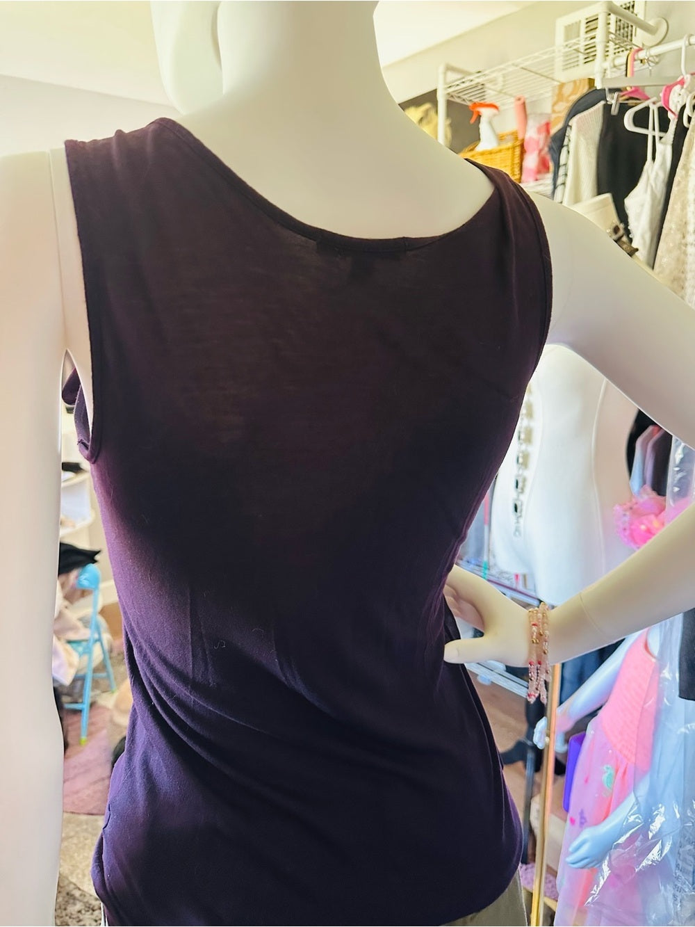 Sleeveless Ruched Tank Top Blouse