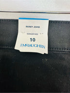 J. McLaughlin Rainey Black Jeans Front Slit Pants Size 10 NWT