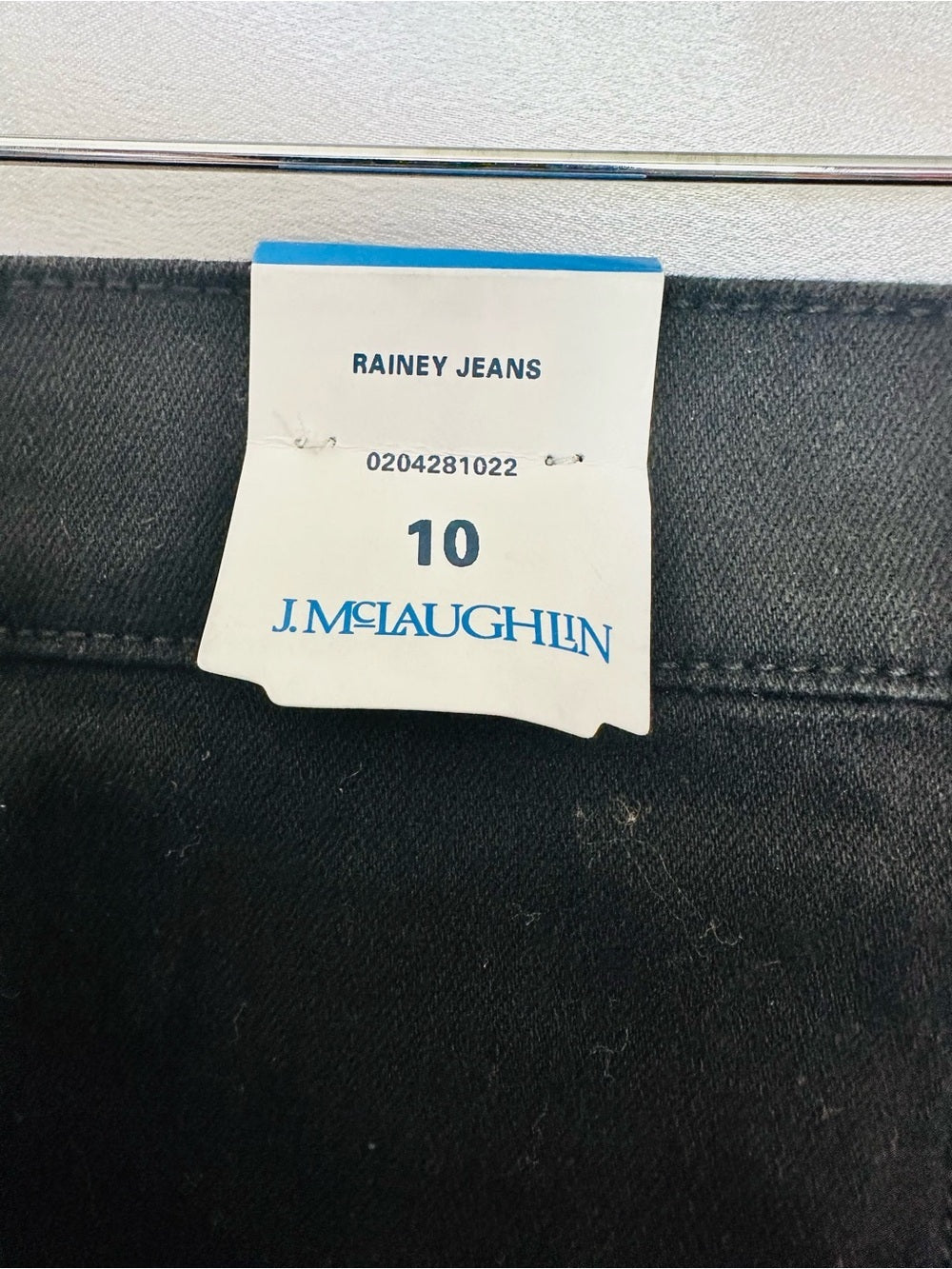 J. McLaughlin Rainey Black Jeans Front Slit Pants Size 10 NWT