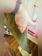 Marisenna T Jubilee Olive Green Tailored Ankle Pants