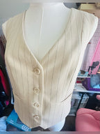 Rachel Zoe Pinstripe Tailored Waistcoat Vest