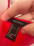 Forever 21 Red Cowl Neck Bodycon Midi Slip Dress