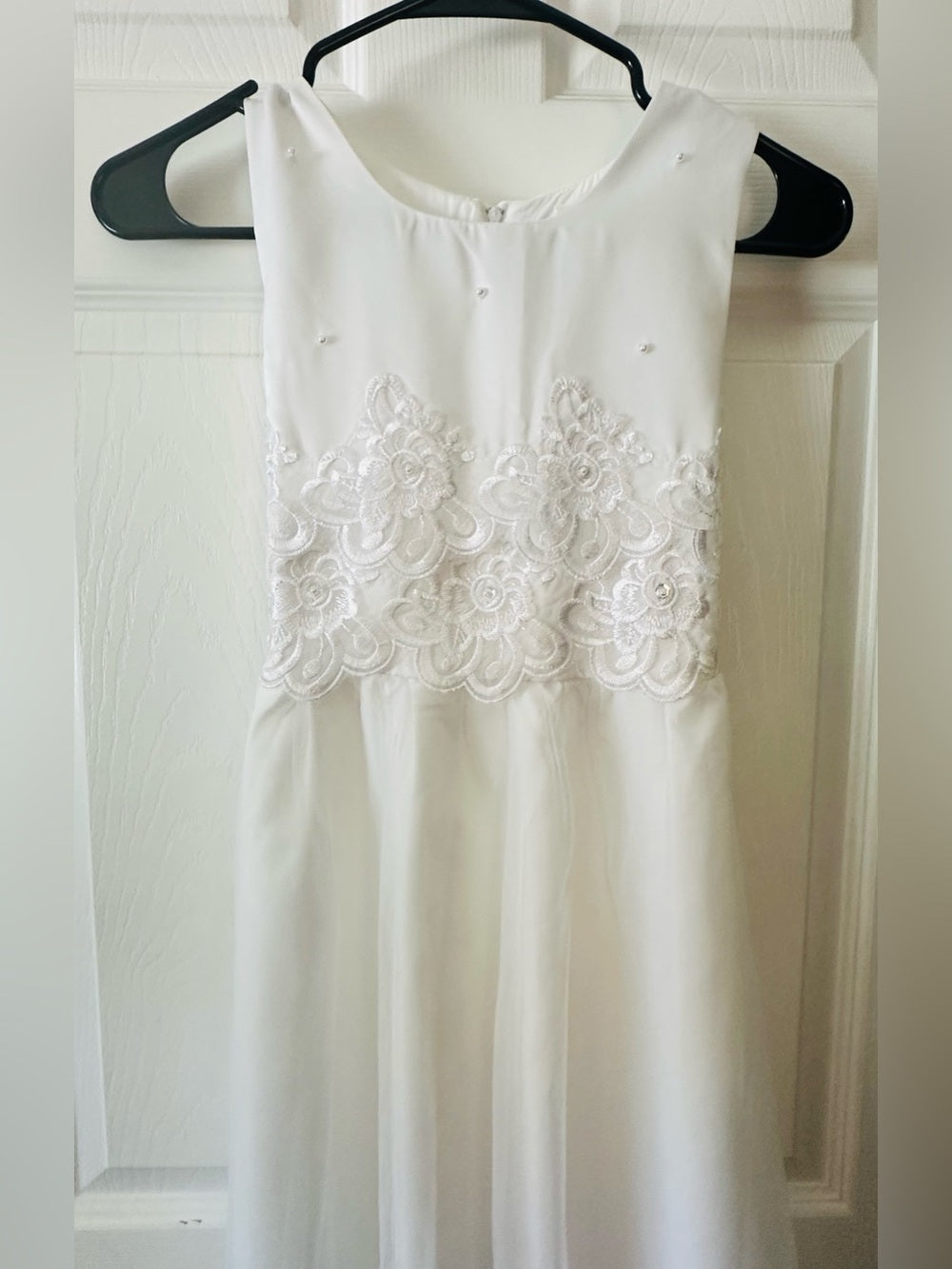Emerald Gumdrops White Chiffon Lace Formal Dress