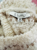 Z Supply Romnie Sweater Cream Textured Whipstitch Cozy Knit
