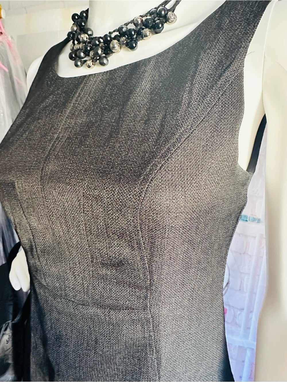 The Limited Black Sleeveless Midi Sheath Dress