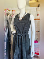 Calvin Klein Wide Leg Belted Geometric Print Jumpsuit