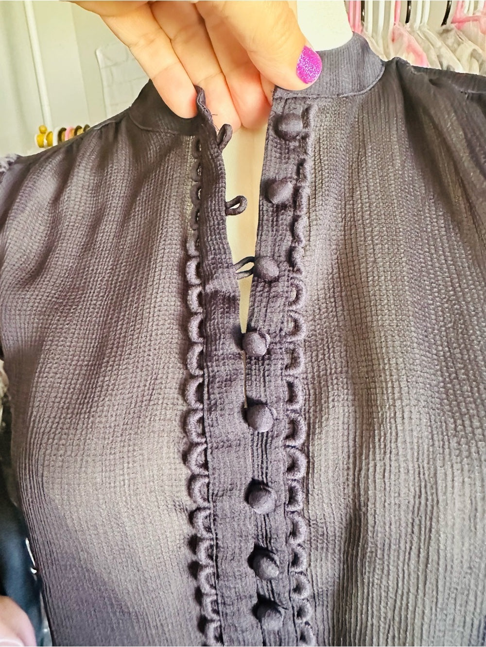 Ann Taylor Black Sheer Sleeveless Blouse