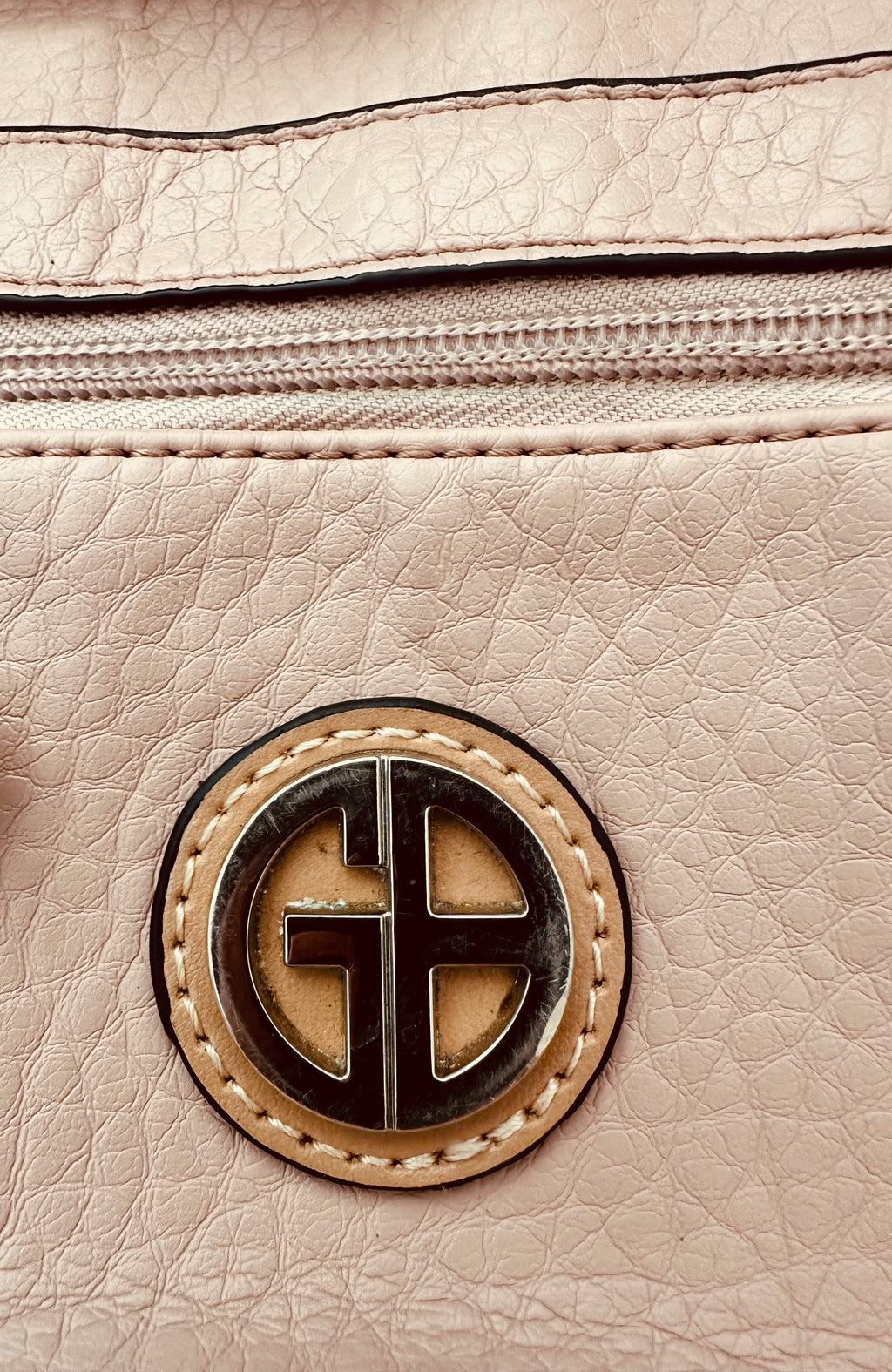 Giani Bernini Blush Pink Pebbled PVC Backpack