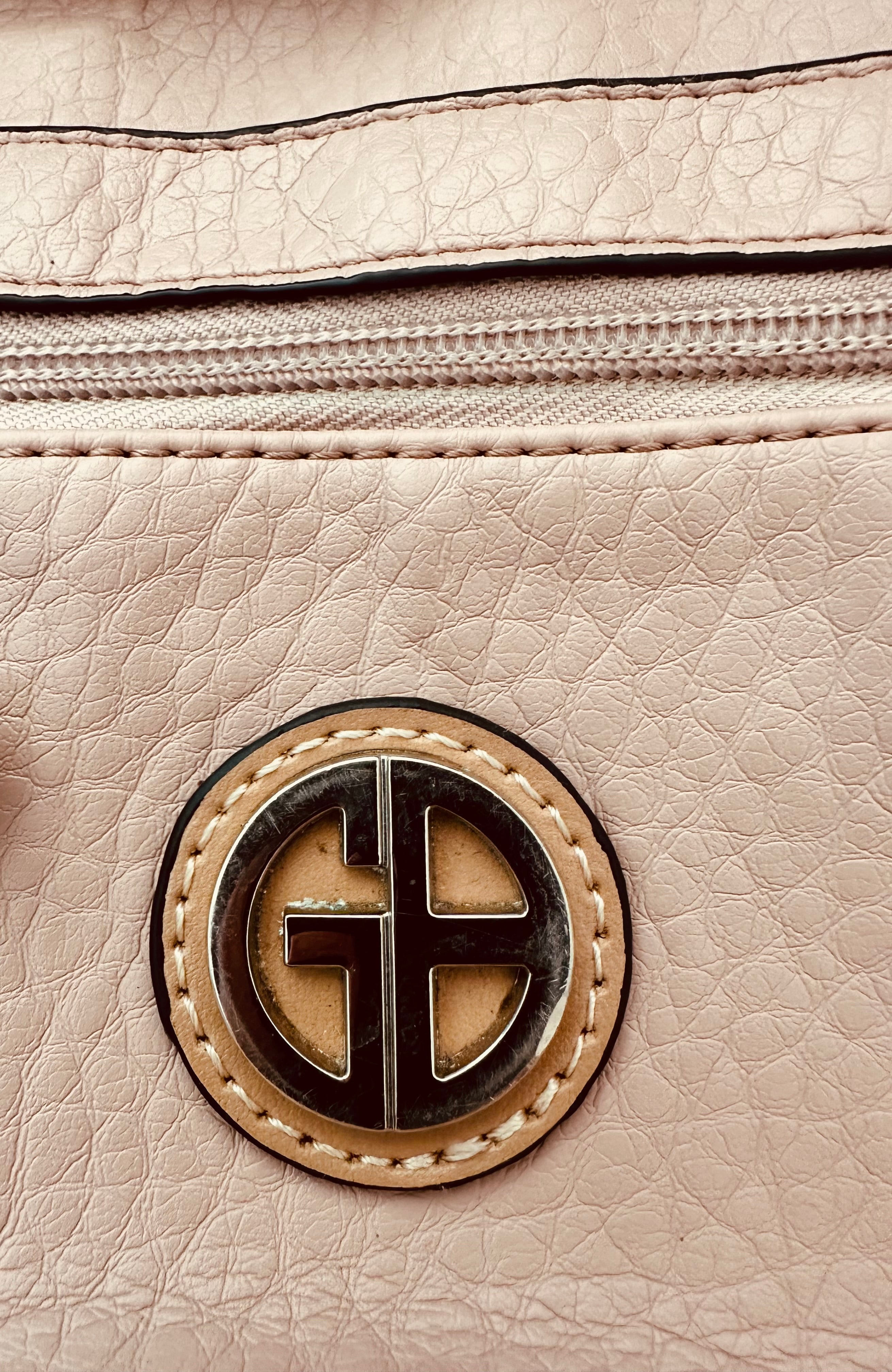 Giani Bernini Blush Pink Pebbled PVC Backpack