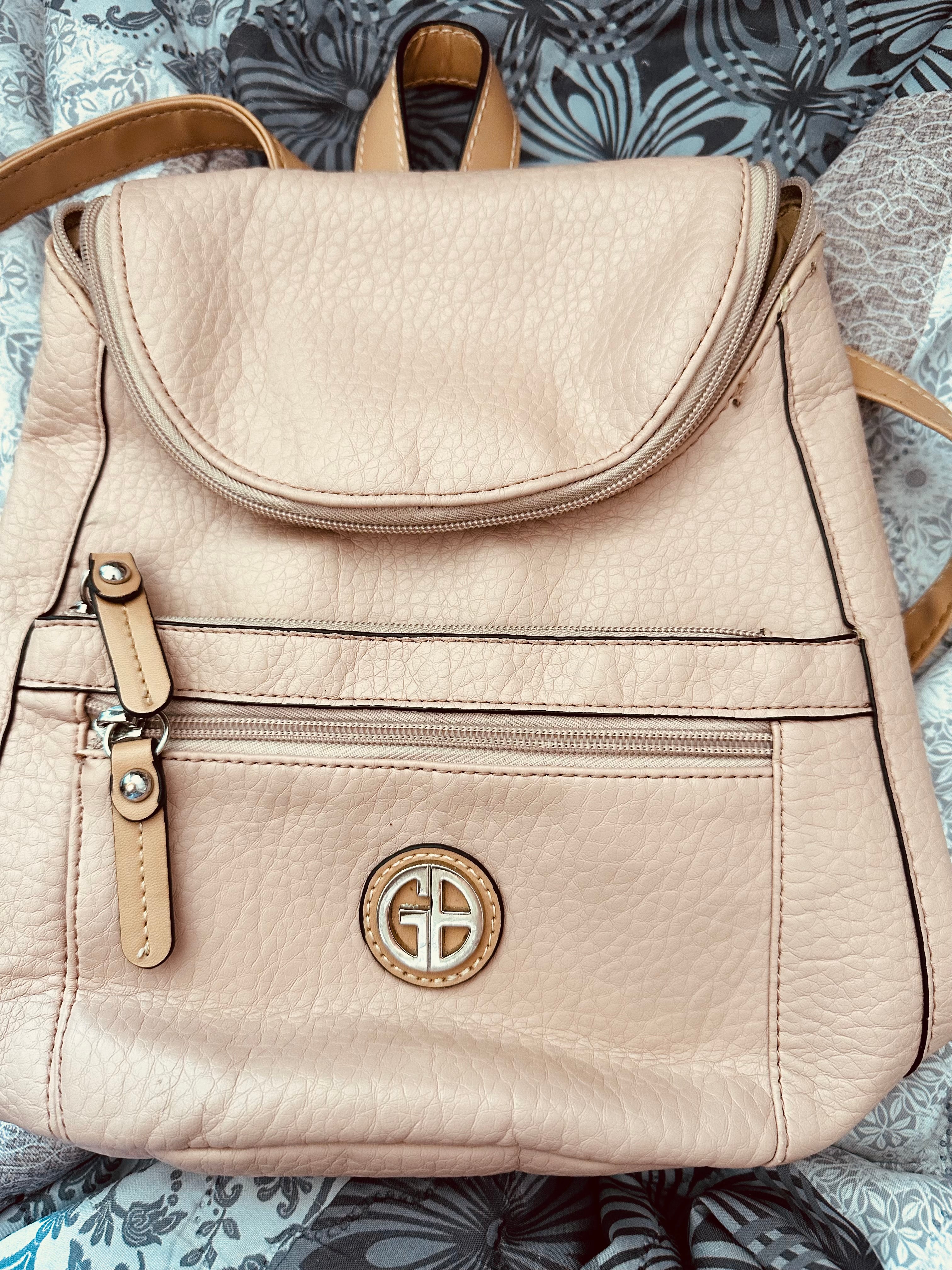 Giani Bernini Blush Pink Pebbled PVC Backpack