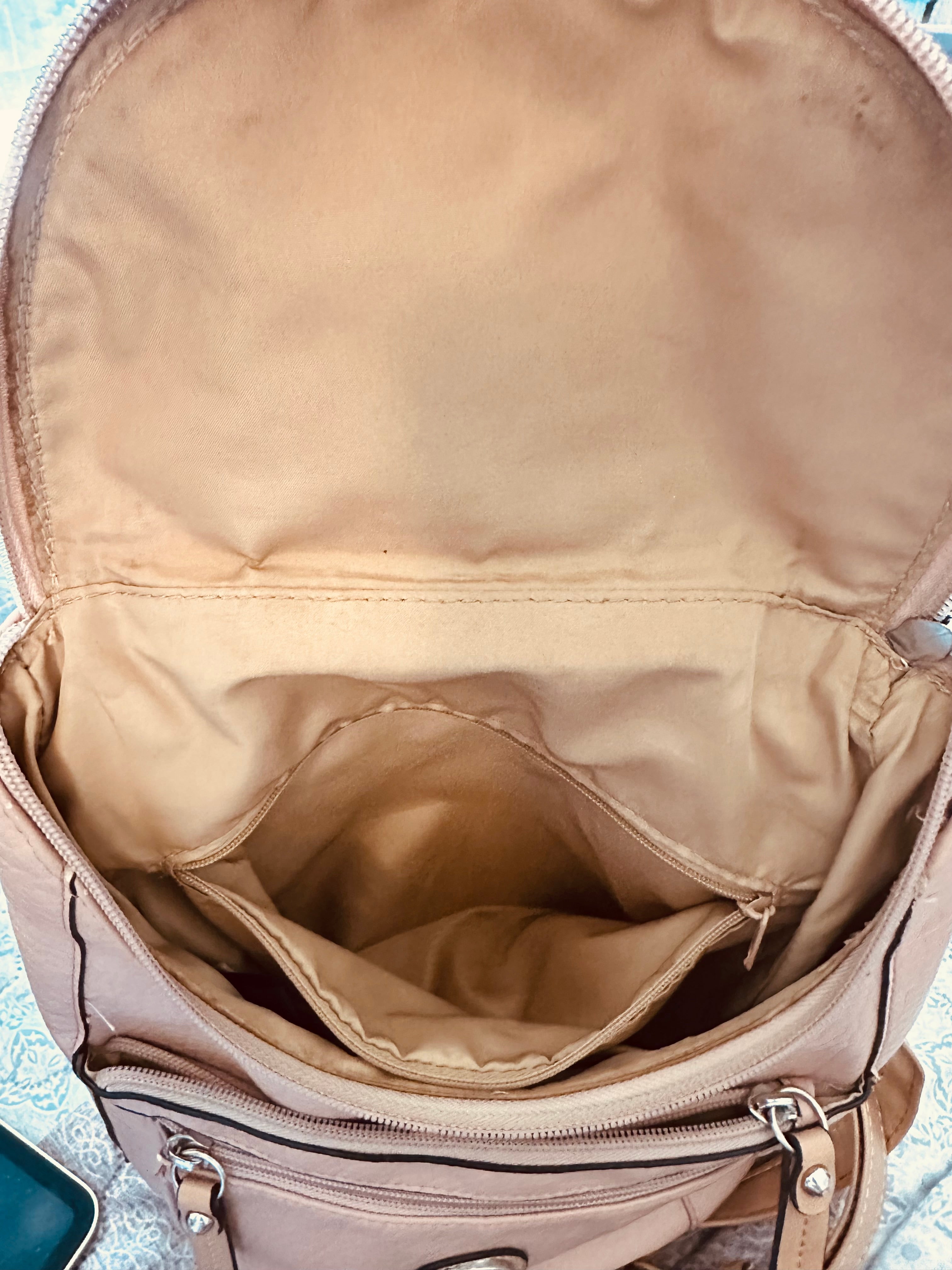 Giani Bernini Blush Pink Pebbled PVC Backpack