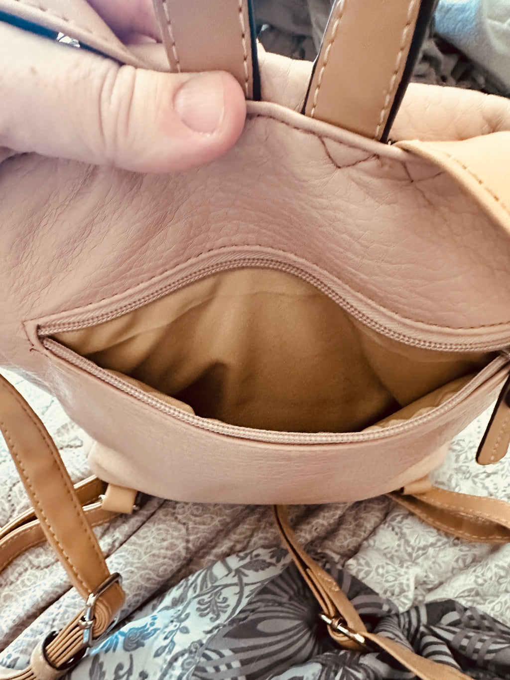 Giani Bernini Blush Pink Pebbled PVC Backpack