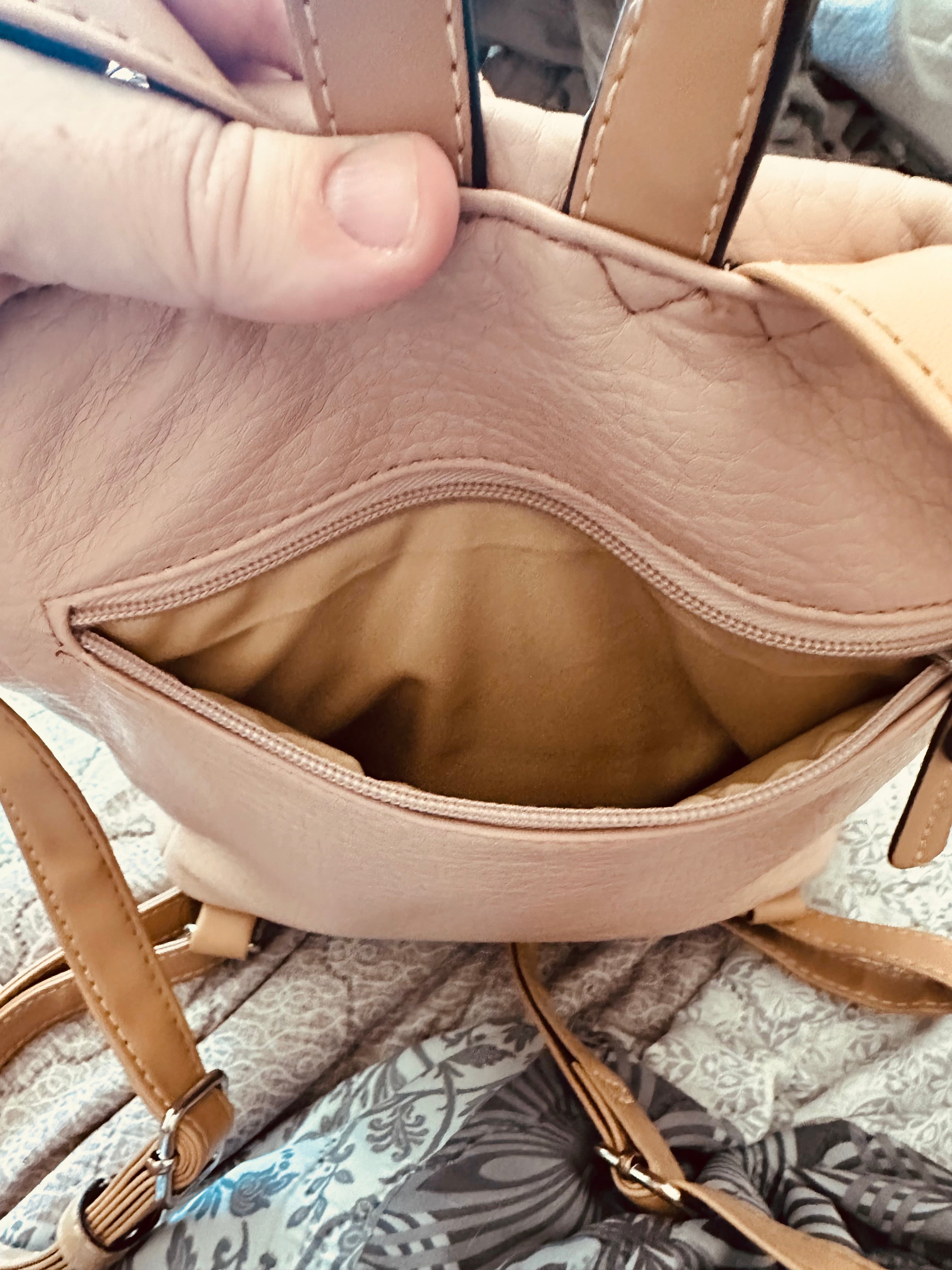 Giani Bernini Blush Pink Pebbled PVC Backpack