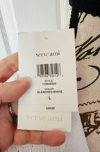 Verve Ami White Open-Front Knit Cardigan with Subtle Dot Detail