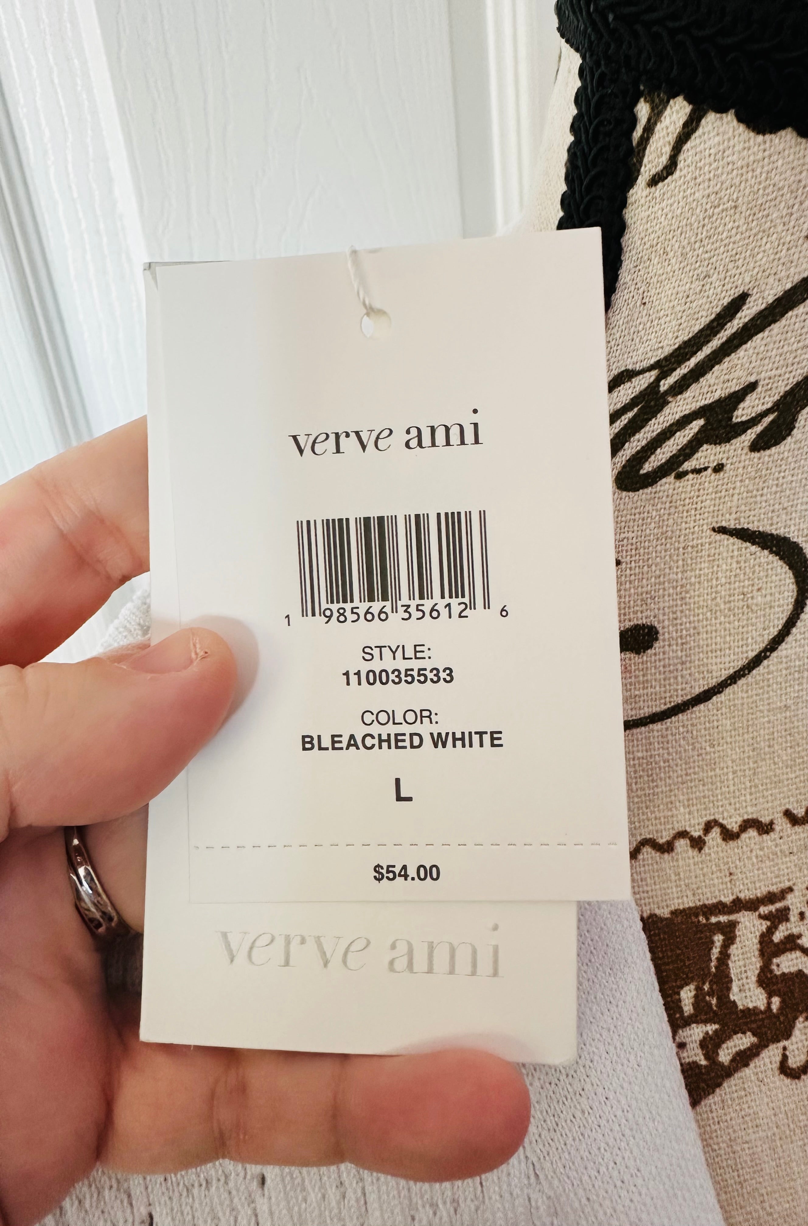 Verve Ami White Open-Front Knit Cardigan with Subtle Dot Detail