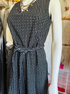 Calvin Klein Wide Leg Belted Geometric Print Jumpsuit