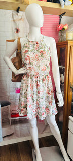 Guess Floral Chiffon Halter Dress