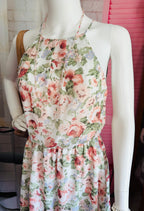 Guess Floral Chiffon Halter Dress