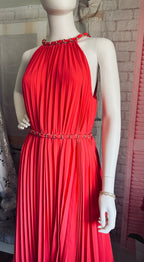 White House Black Market Pleated Halter Dress