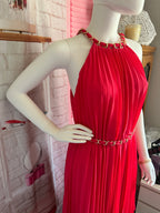 White House Black Market Pleated Halter Dress