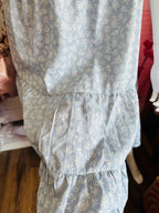indulge Light Blue Floral Smocked Waist Off-Shoulder Dress