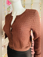 Madden NYC Crochet Cropped Cardigan Sweater